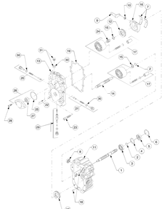 Hydrostatic Pump Diagram and Parts List for GT2550 K015-K018-14A2E7P710 Cub Cadet Lawn Tractor